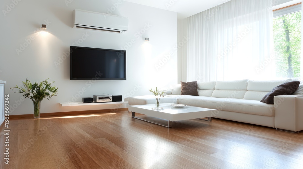 Fototapeta premium Modern living room bright interior design