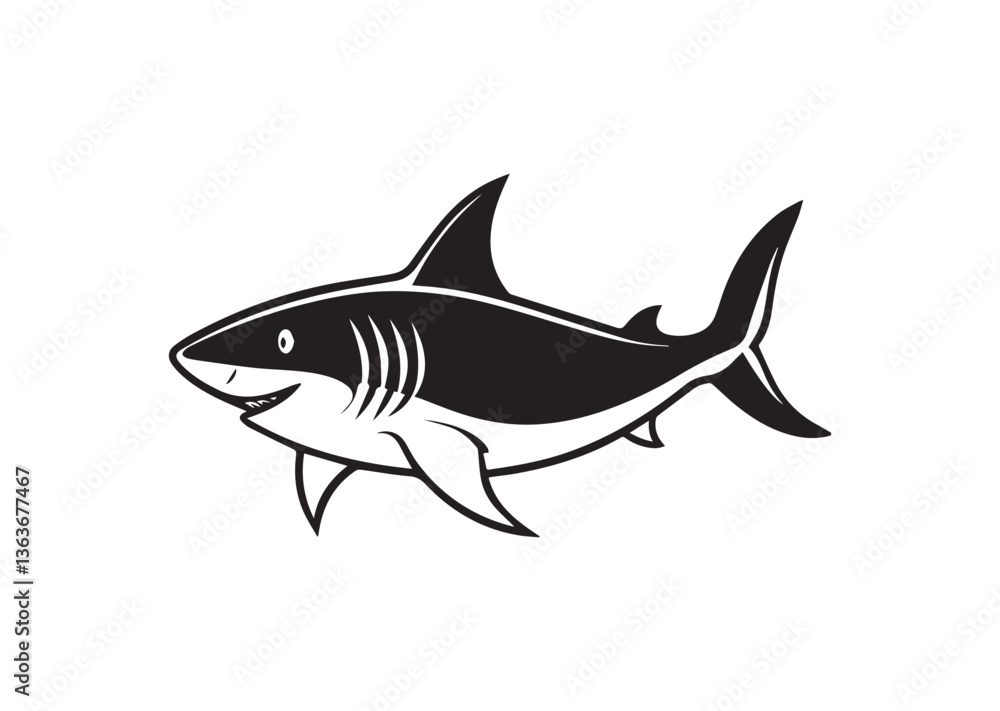 Shark silhouette vector Shark silhouette vector