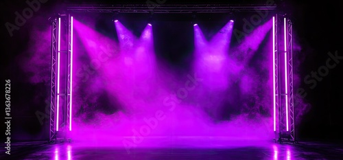 Purple Stage Lighting