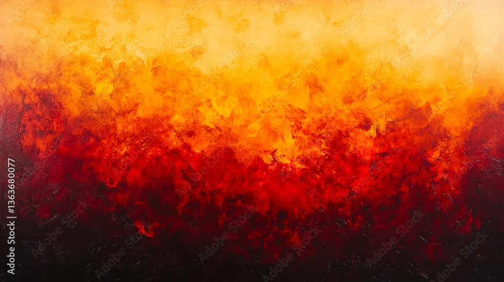 sunset-inspired gradient merging amber to deep red with a fine grain texture