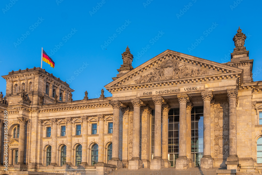 Naklejka premium germany capital berlin city center buildings architecture and must-see tourist attractions photos
