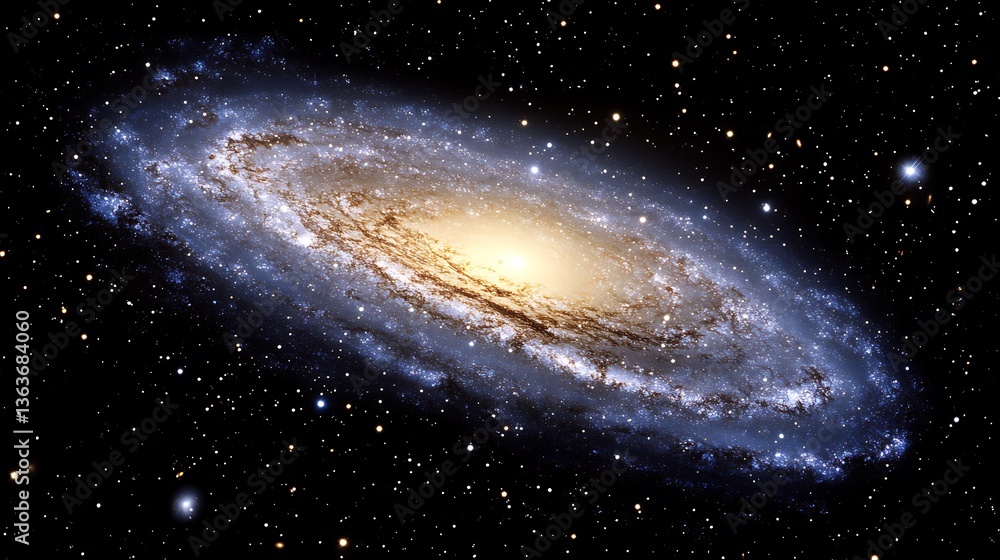 Fototapeta premium Spiral galaxy in deep space. (55)