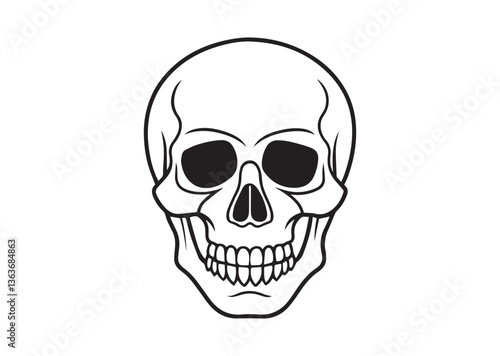 Skull silhouette vector