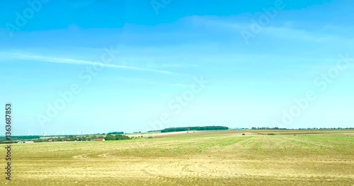 Jena, Germany, September 20, 2024 - Scenery on both sides of the train