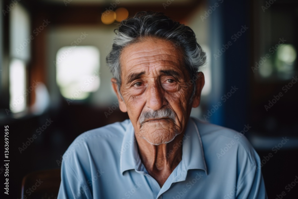 Fototapeta premium Portrait of a Hispanic elderly man in nursing home