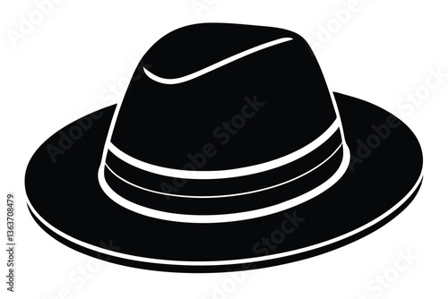 fedora hat vector icon .eps
