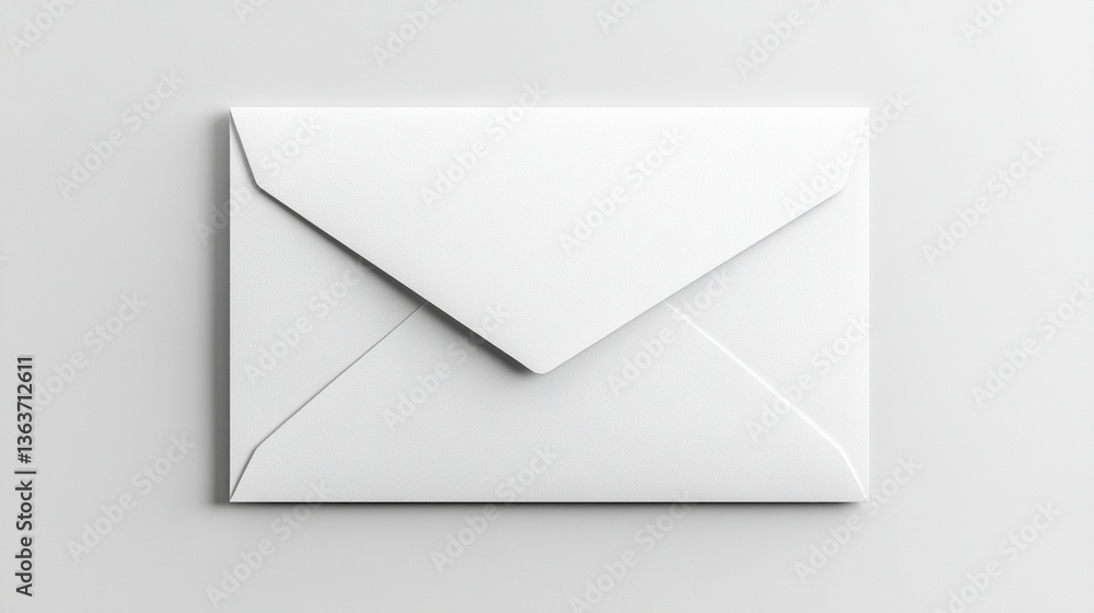 Blank white envelope mockup isolated on white background. Blank white envelope mockup isolated on white background.