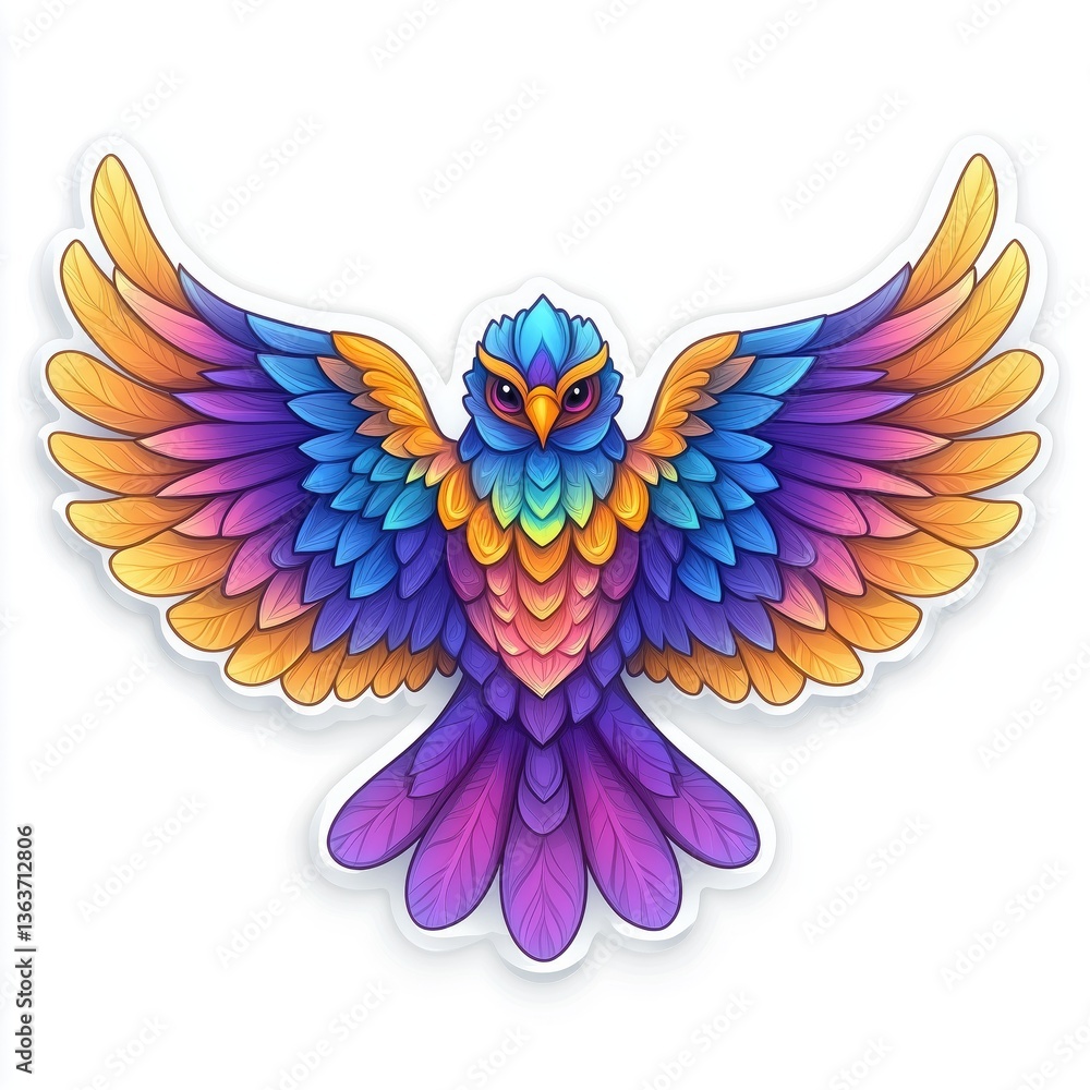 Obraz premium contour-cut sticker Tattoo art aesthetic quality of the beautiful, 3d rendering, design sticker, vector art sticker, high resolution, detailed, on white background generated AI