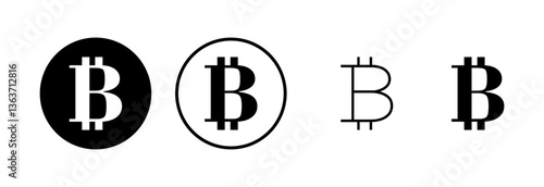Bitcoin icon logo design. bitcoin sign and symbol. payment symbol. cryptocurrency logo
