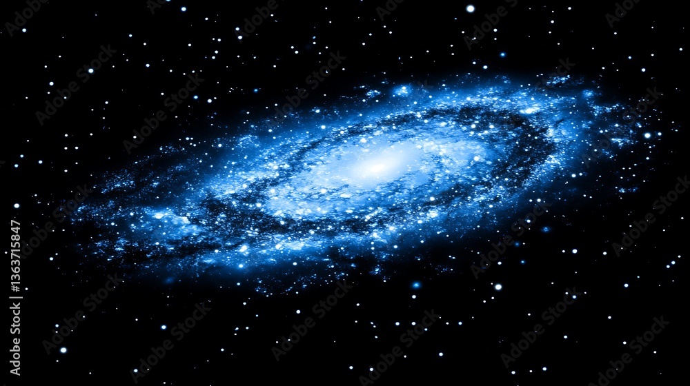 Stunning spiral galaxy in deep space. (1) Stunning spiral galaxy in deep space. (1)