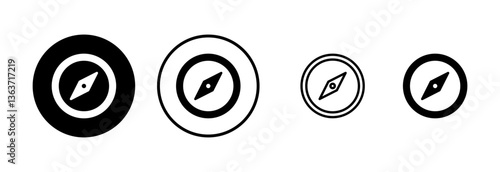 Compass icon logo design. arrow compass icon sign and symbol