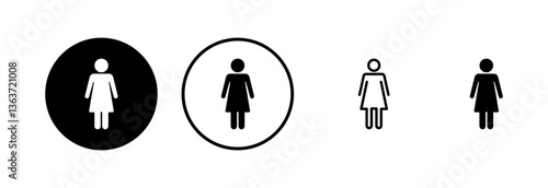 Female icon logo design. woman sign and symbol