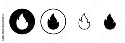 Fire icon logo design. fire sign and symbol