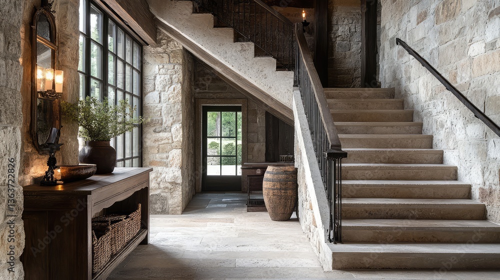 A modern cantilevered staircase with dark wooden steps and a hidden LED strip lighting system, set against a neutral-toned wall.
A minimalist spiral staircase made of smooth concrete, wrapping elegant A modern cantilevered staircase with dark wooden steps and a hidden LED strip lighting system, set against a neutral-toned wall.
A minimalist spiral staircase made of smooth concrete, wrapping elegant