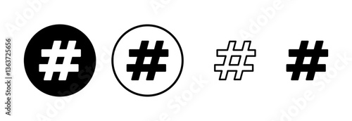 Hashtag icon logo design. hashtag sign and symbol