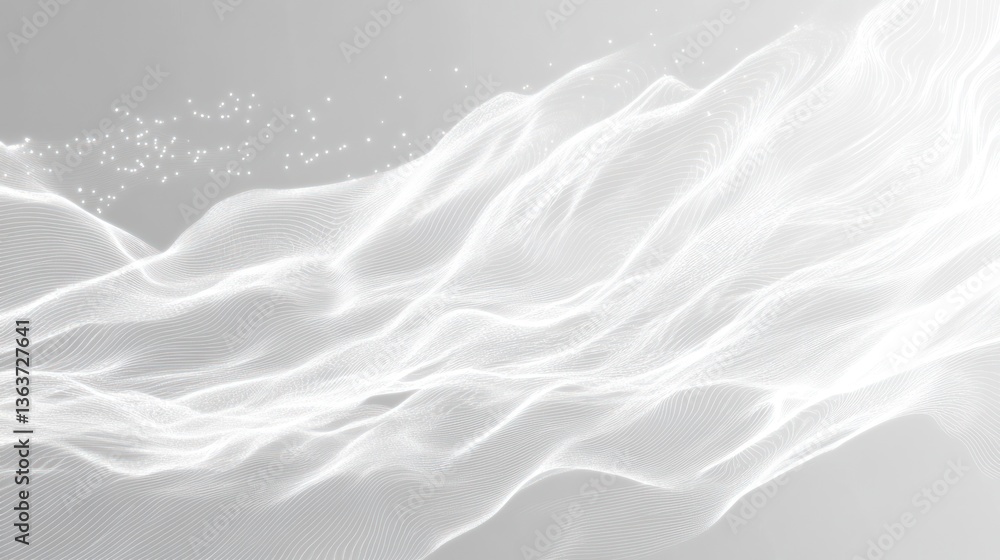 Obraz premium White Wave Abstract