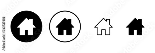 House icon logo design. Home sign and symbol