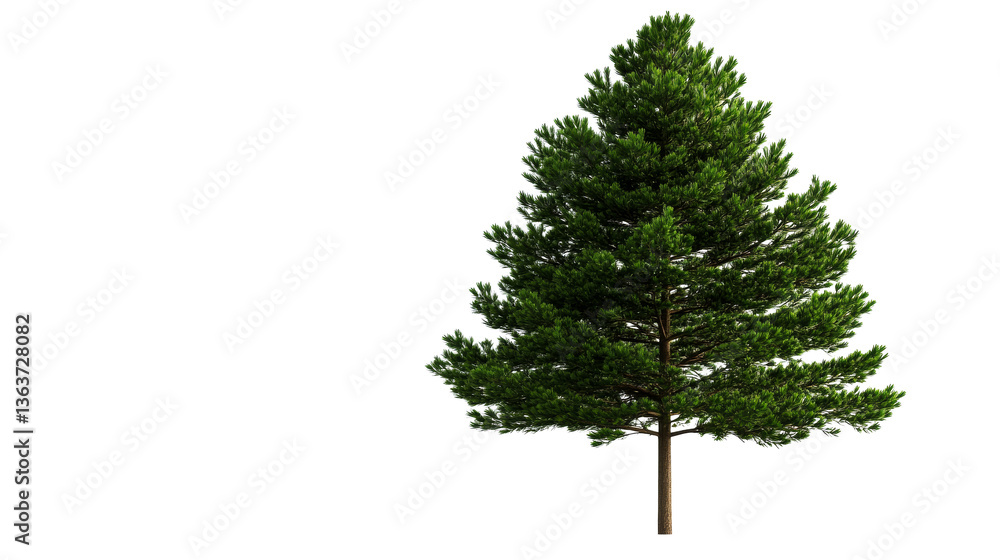 Evergreen coniferous tree on black backdrop, cut out transparent Evergreen coniferous tree on black backdrop, cut out transparent
