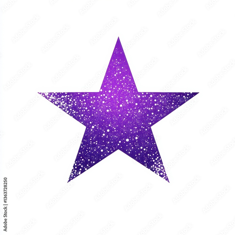 Fototapeta premium Purple Star with Glitter Effect