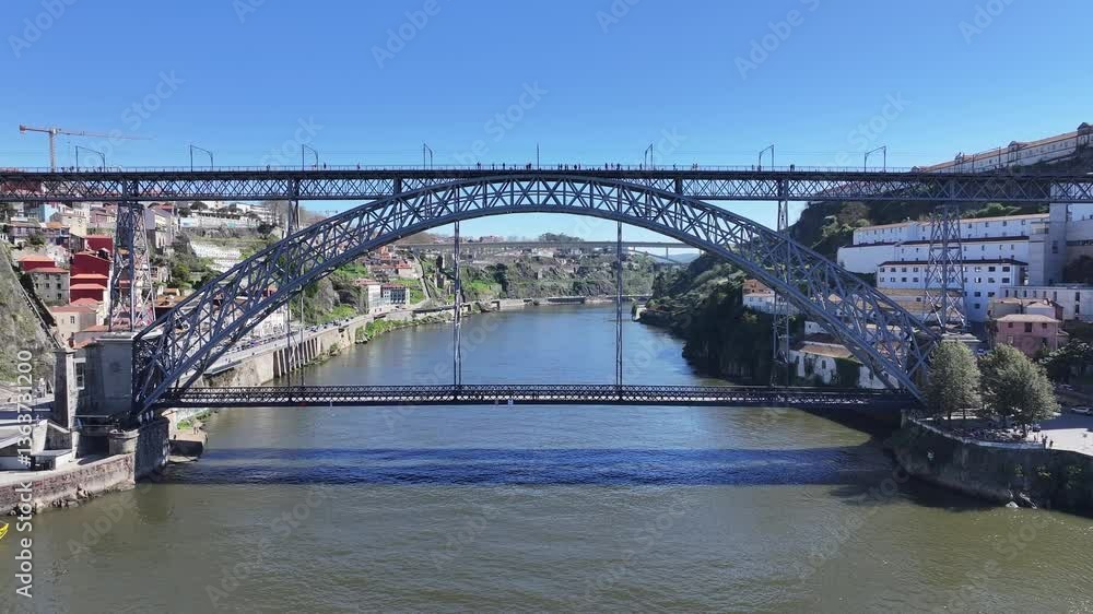 Luis I Bridge At Porto Porto District Portugal. Stunning Railway Station In Downtown Cityscape Scene. Coast Clouds Sky Seaside Summertime. Coast International Beach Tropical Environment. Luis I Bridge At Porto Porto District Portugal. Stunning Railway Station In Downtown Cityscape Scene. Coast Clouds Sky Seaside Summertime. Coast International Beach Tropical Environment.
