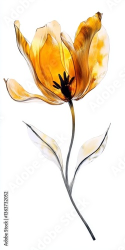 Elegant Orange Flower Image