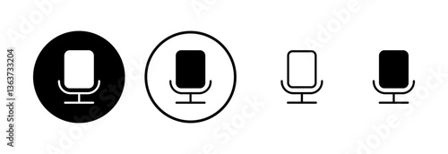 Microphone icon logo design. karaoke sign and symbol