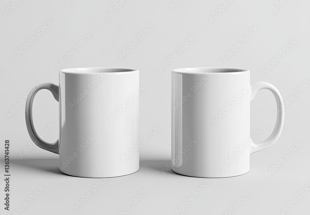 Two Plain White Mugs Two Plain White Mugs