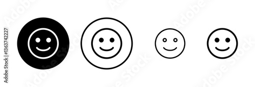 Smile icon logo design. smile emoticon icon. feedback sign and symbol