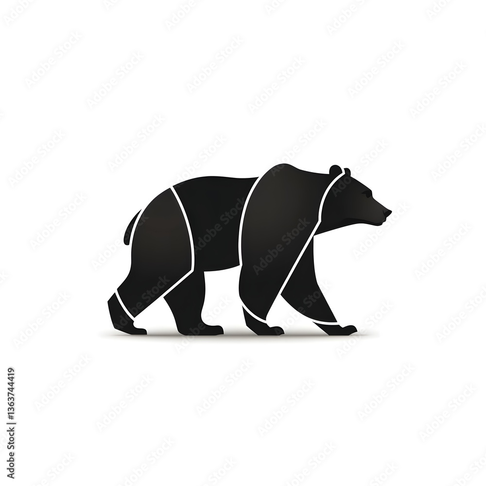 Obraz premium Majestic bear gracefully roams through the wilderness, showcasing its strength and beauty at dusk in tranquil surroundings