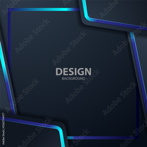 Dark, Modern Design Background with Neon Accents