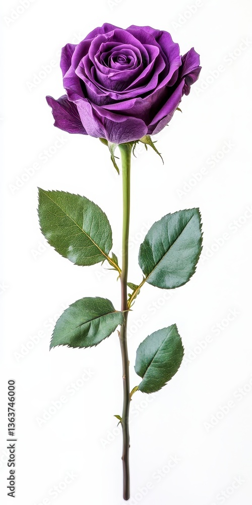 Fototapeta premium Elegant Purple Rose Isolated