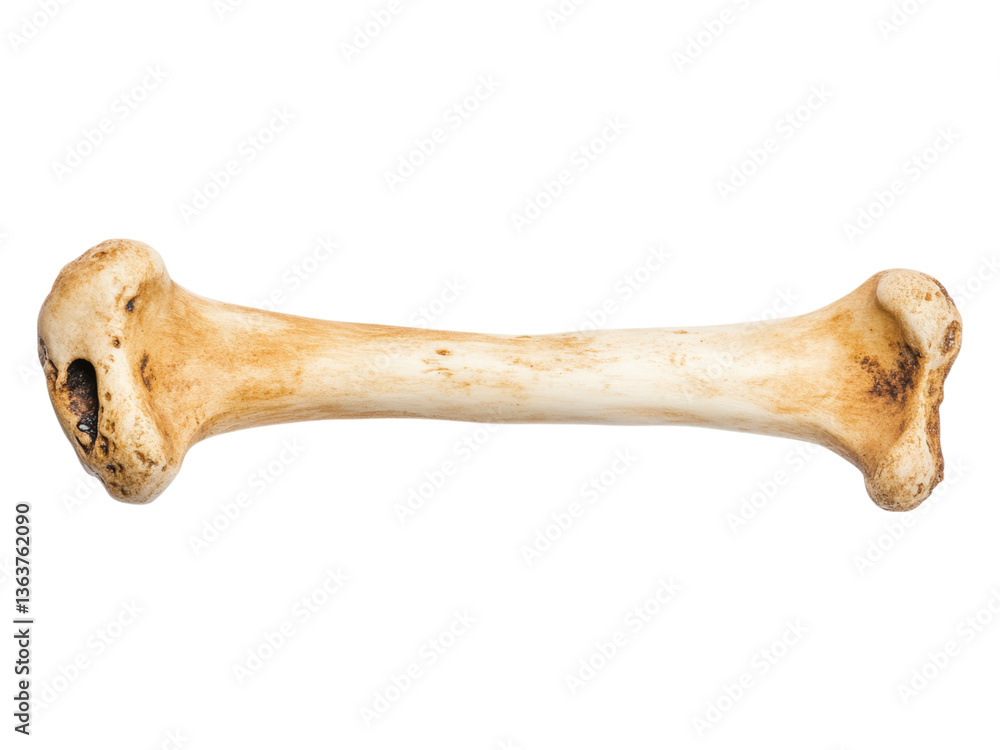 Animal Bone Isolated on White Background for Display