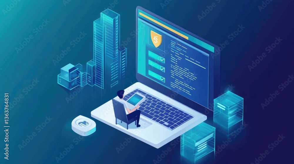Peer-to-peer lending platform processing an online loan transaction, showcasing secure digital finance solutions. Peer-to-peer lending platform processing an online loan transaction, showcasing secure digital finance solutions.