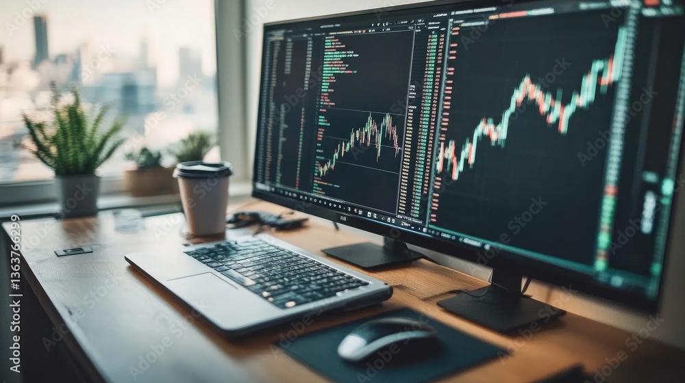Secure online investment platform within a digital bank, featuring AI-driven stock recommendations and portfolio tracking. Secure online investment platform within a digital bank, featuring AI-driven stock recommendations and portfolio tracking.