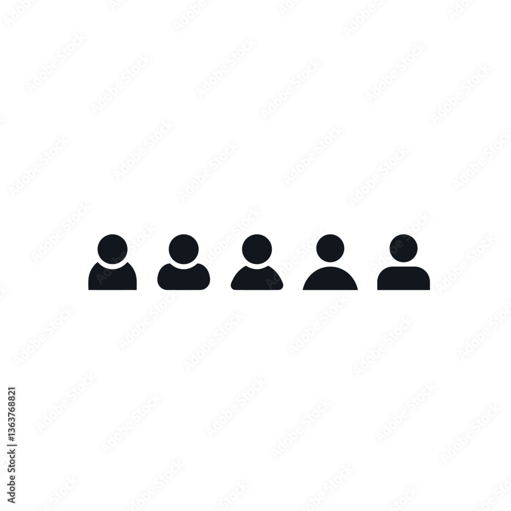 Person icon logo flat vector design Person icon logo flat vector design