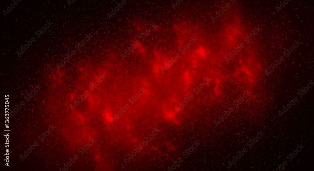 Fototapeta premium Intense Red Nebula in Deep Space