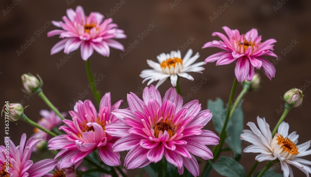 Vibrant Pink and White Flowers Vibrant Pink and White Flowers