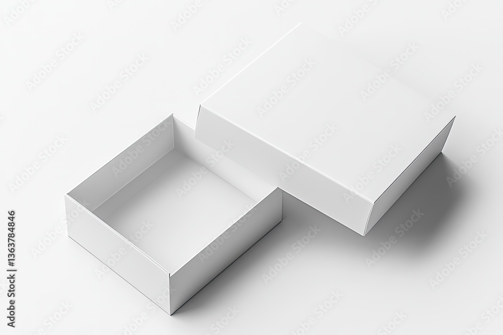 Opened white box Opened white box