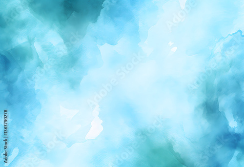 Serene Seascape, Calm Ocean Under Blue Sky Minimalist Background