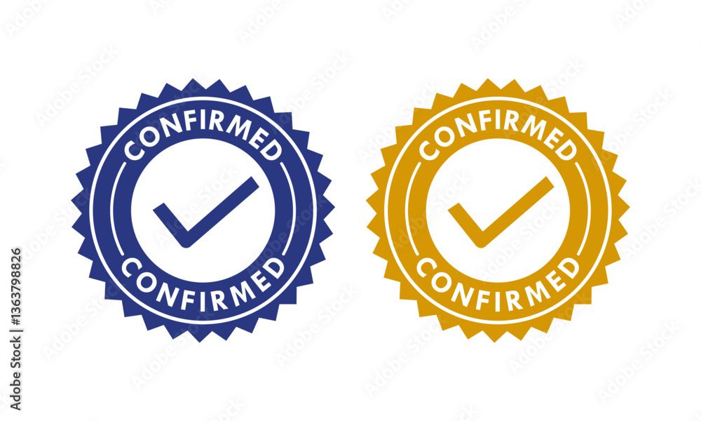 Fototapeta premium Confirmed badge design logo template illustration
