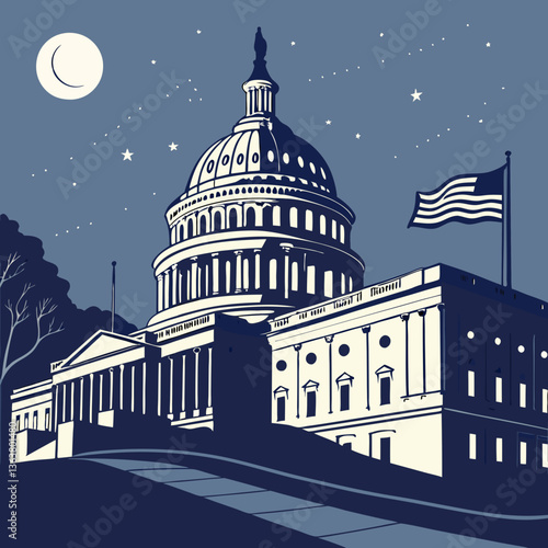 The US Capitol's iconic dome rises above Washington DC, a landmark of American government and politics