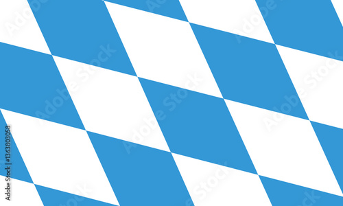 Bavaria flag. Germany. Flag of the Free State of Bavaria.