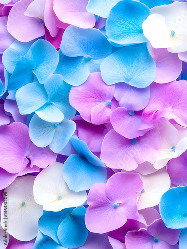 Pastel-colored flower petals background