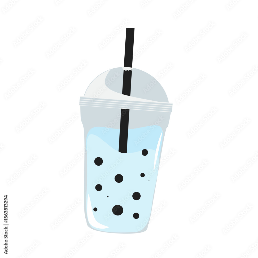 Illustrasion of a bubble tea drink