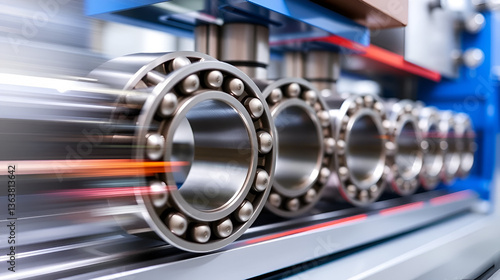 Precision in Motion. Metal Bearings Aligned for Industrial Engineering