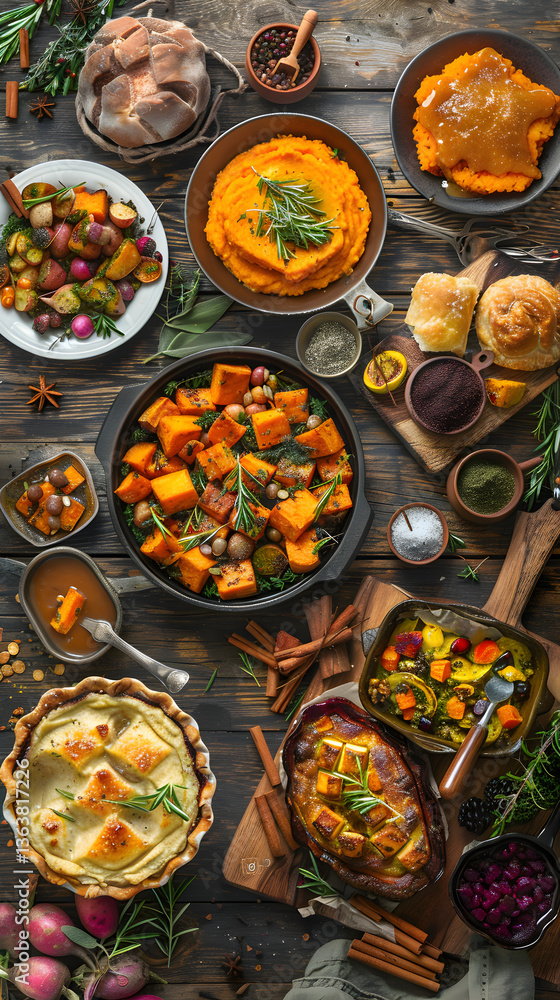 Fototapeta premium Gastronomic Journey through Delicious and Versatile Yam Recipes