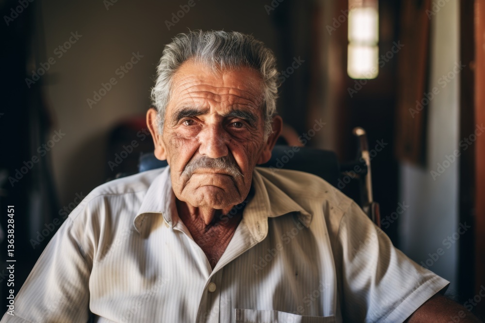 Portrait of a Hispanic elderly man in nursing home Portrait of a Hispanic elderly man in nursing home
