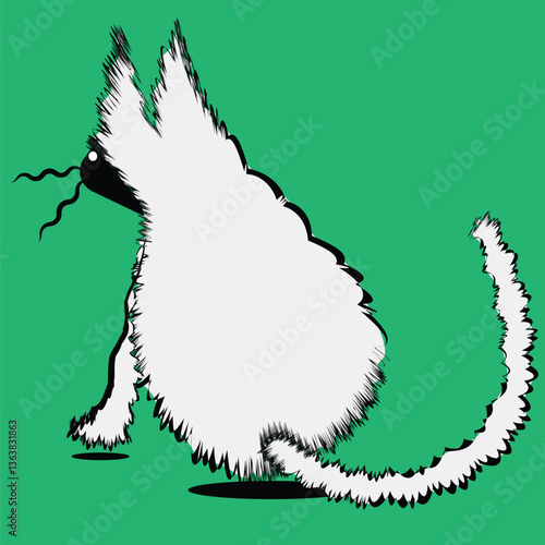 cat new look vector design clean and latest illustration