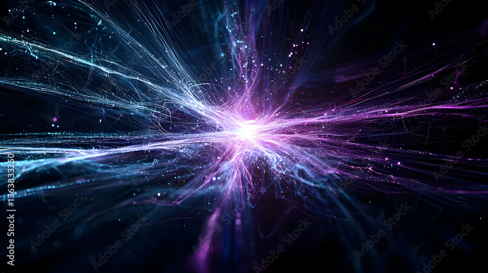 Obraz premium Abstract Digital Particle Explosion Background