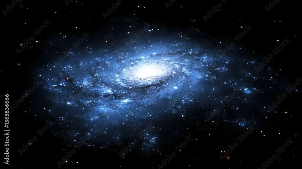 Fototapeta premium Stunning spiral galaxy in deep space.